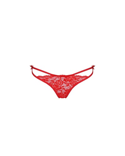 Трусики на зав'язочках з боків WARDA THONG red L/XL - Passion Exclusive