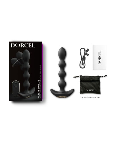 Анальный вибратор-бусы Dorcel FLEXI BALLS, гибкий ствол, пульт ДУ