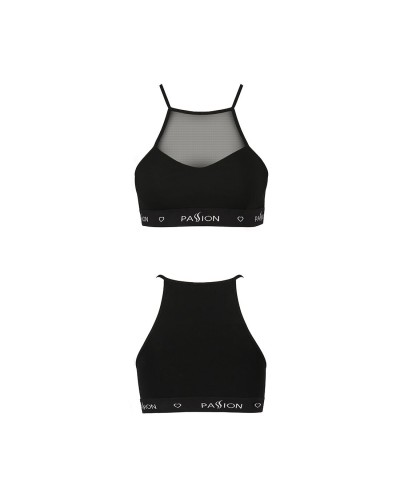 Спортивний топ з прозорою вставкою Passion PS006 TOP black, size M