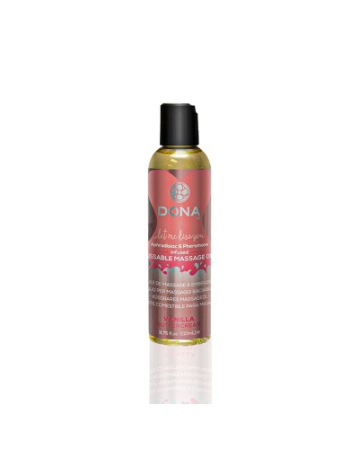 Массажное масло DONA Kissable Massage Oil Vanilla Buttercream (110 мл) можно для оральных ласк