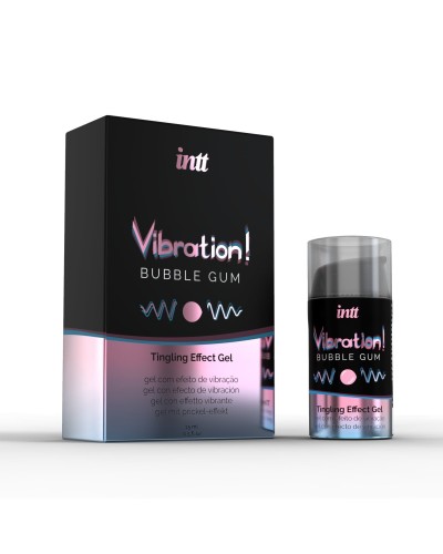 Рідкий вібратор Intt Vibration Bubble Gum (15 мл) (м'ята упаковка)