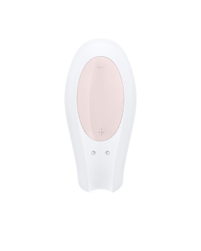 Смартвібратор для пар Satisfyer Double Joy White із широким кліторальним стимулятором