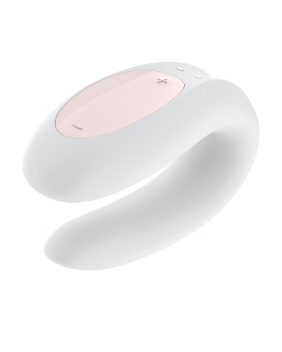 Смартвібратор для пар Satisfyer Double Joy White із широким кліторальним стимулятором