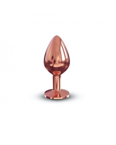 Металева анальна пробка із прикрасою у вигляді кристалу Dorcel - Diamond Plug Rose Gold M