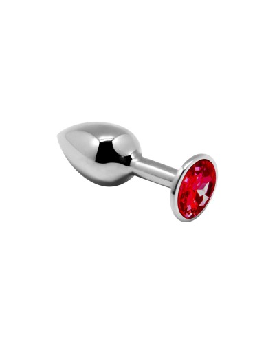 Металева анальна пробка з кристалом Alive Mini Metal Butt Plug Red S