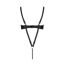 Боди из экокожи Celine Body black L/XL — Passion: с доступом, открытый