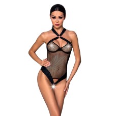 Сетчатый боди с халтером Amanda Body black S/M - Passion