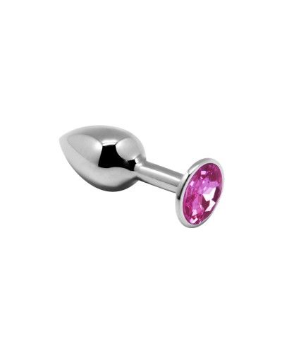 Металева анальна пробка з кристалом Alive Mini Metal Butt Plug Pink S