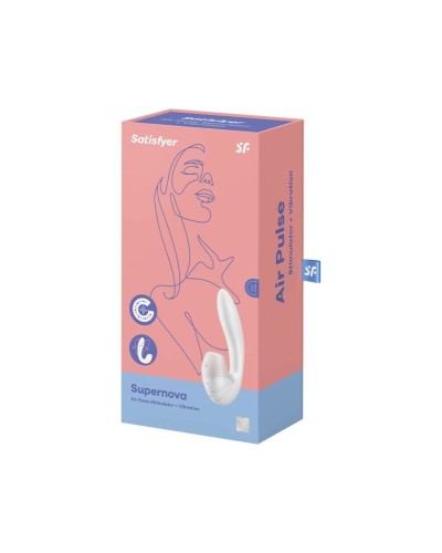 Вакуумний вібратор Satisfyer Supernova White, 2 положення ствола