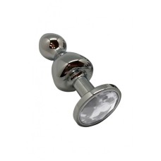 Анальна пробка Wooomy Lollypop Double Ball Metal Plug M