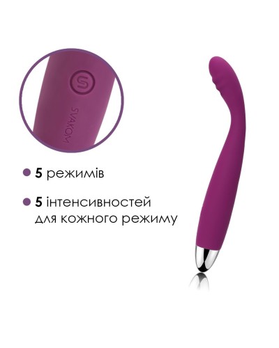 Тонкий вібратор точки G Svakom Cici Violet