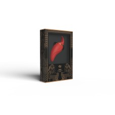 Вібратор 2в1 з язичком Zalo — Hero Wine Red, кристал Swarovski