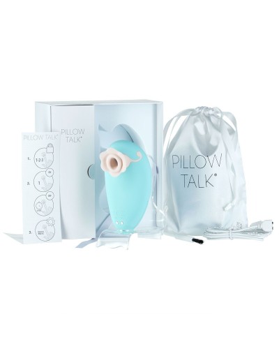 Розкішний вакуумний кліторальний стимулятор Pillow Talk - Dreamy Teal із кристалом Swarovski