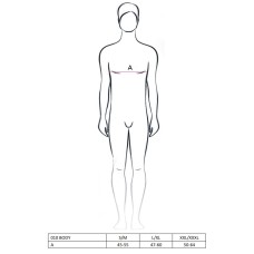 Чоловічий боді з високим вирізом стегна Passion 010 BODY black XXL/XXXL