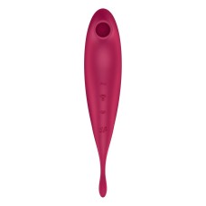 Смарт-вібратор для клітора з вакуумною стимуляцією Satisfyer Twirling Pro+ dark red