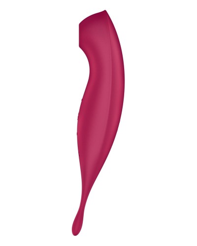 Смарт-вібратор для клітора з вакуумною стимуляцією Satisfyer Twirling Pro+ dark red