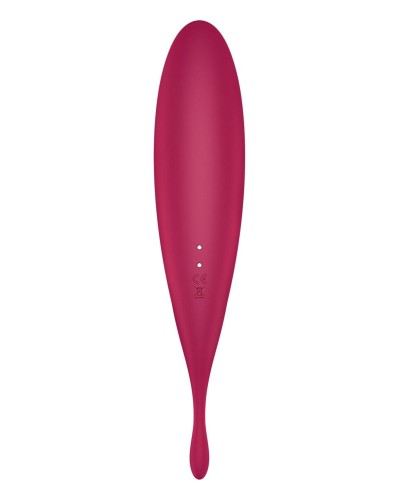 Смарт-вібратор для клітора з вакуумною стимуляцією Satisfyer Twirling Pro+ dark red