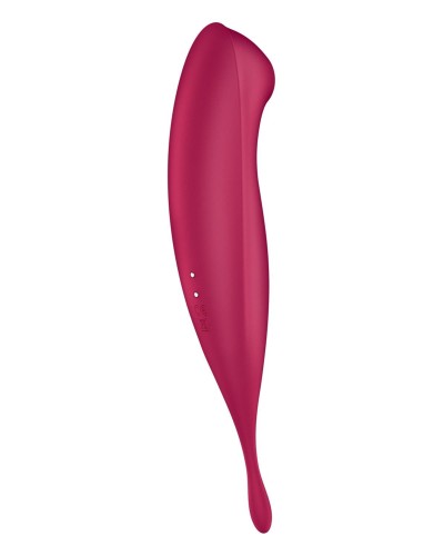 Смарт-вібратор для клітора з вакуумною стимуляцією Satisfyer Twirling Pro+ dark red