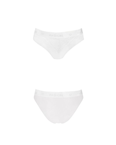 Трусики з широкою гумкою і мереживом Passion PS001 PANTIES white, size XL