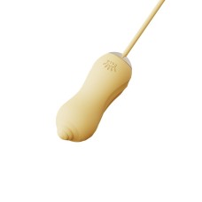 Набір 2в1 Zalo — UNICORN Yellow, віброяйце + вакуумний стимулятор