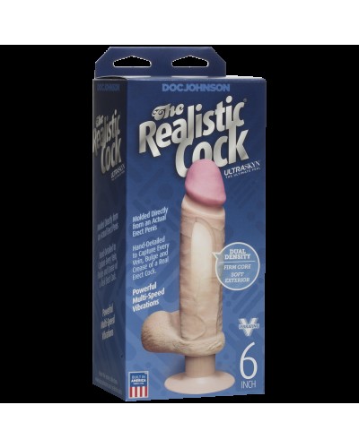 Фаллоимитатор Doc Johnson The Realistic Cock 6 inch ULTRASKYN, диаметр 4,3см, плавная регулировка