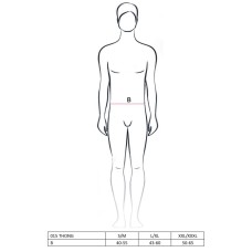 Чоловічі стрінги з блискучим гульфіком Passion 015 THONG silver L/XL