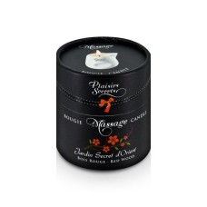 Масажна свічка Plaisirs Secrets Red Wood (80 мл) подарункова упаковка, керамічний посуд