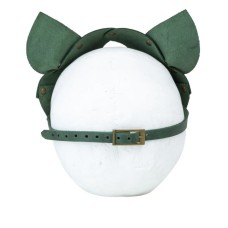 Преміум маска кішечки LOVECRAFT, натуральна шкіра, зелена, подарункова упаковка