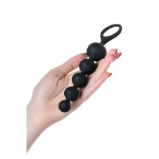 Набір анальних намистин Satisfyer Beads Black, силікон, макс. діаметр 3,3 см та 3,5 см