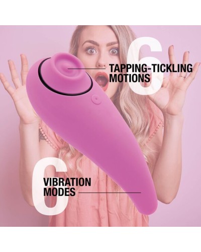 Пульсатор для клитора плюс вибратор FeelzToys - FemmeGasm Tapping & Tickling Vibrator Pink