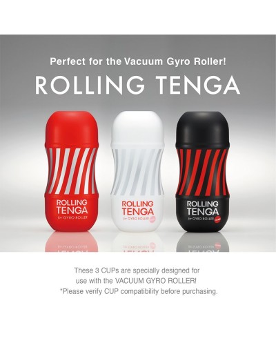 Автоматичний мастурбатор Tenga VACUUM GYRO ROLLER, ротація та вакуум, сумісний з Tenga Cup