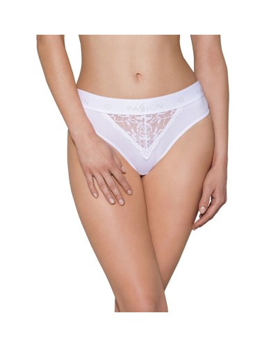 Трусики з широкою гумкою і мереживом Passion PS001 PANTIES white, size S