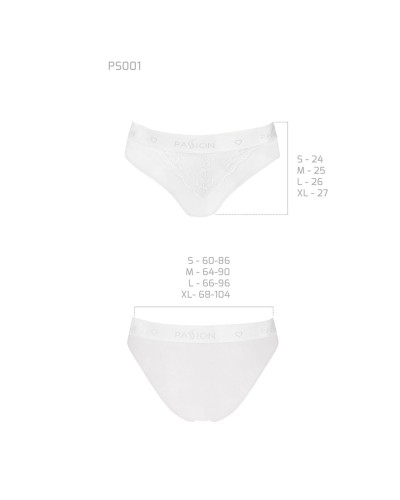 Трусики з широкою гумкою і мереживом Passion PS001 PANTIES white, size S