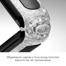 Мастурбатор Tenga Flip Zero GRAVITY Black, змінна інтенсивність стимуляції, розкладний