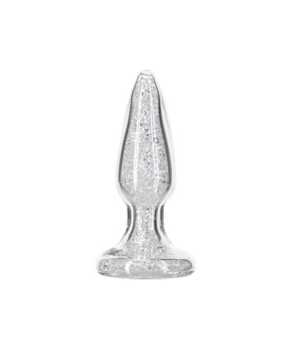 Стеклянная анальная пробка Pillow Talk Fancy Luxurious Glass Anal Plug, ⌀3,1см, вибропуля в подарок