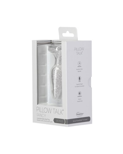 Стеклянная анальная пробка Pillow Talk Fancy Luxurious Glass Anal Plug, ⌀3,1см, вибропуля в подарок