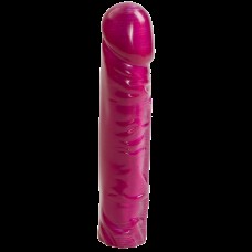 Фалоімітатор Doc Johnson Radiant Gems 8 Inch Fuchsia, діаметр 4,3 см, антибактеріальний ПВХ