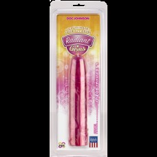Фалоімітатор Doc Johnson Radiant Gems 8 Inch Fuchsia, діаметр 4,3 см, антибактеріальний ПВХ