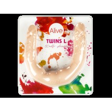 Фалоімітатор подвійний Alive Twins розмір L, гнучкий, діаметр 2,8 см - 3,4 см, довжина 40 см