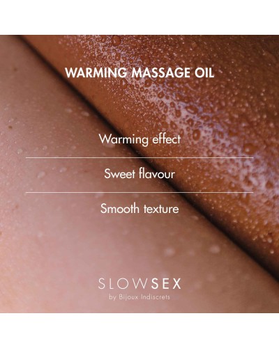 Розігрівальна їстівна масажна олія Bijoux Indiscrets Slow Sex Warming massage oil