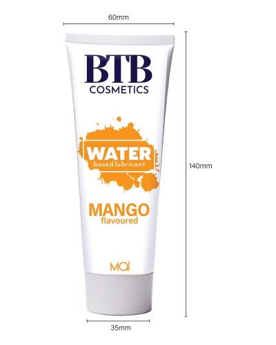 Смазка на водной основе BTB FLAVORED MANGO с ароматом манго (100 мл)