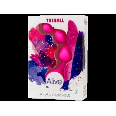Анальні кульки Alive Triball Pink, силікон макс. діаметр 2 см