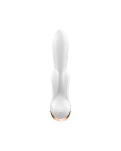 Смарт вибратор-кролик с двойным отростком Satisfyer Double Flex White