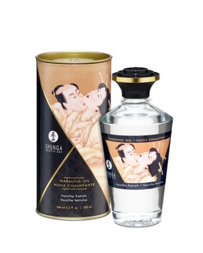 Розігрівальна олія Shunga Aphrodisiac Warming Oil – Vanilla Fetish (100 мл) без цукру, смачна