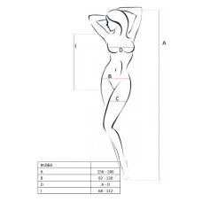 Бодистокинг Passion BS064 white, боди, закрытое плечо