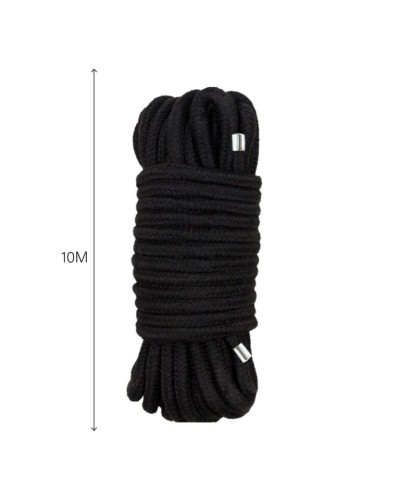 Веревка для BDSM MAI Bondage Rope Black, длина 10 м, диаметр 6,5 мм, полиэстер