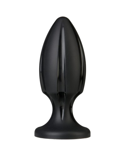 Анальний плаг із каналами для змащення Doc Johnson Platinum Premium Silicone — The Rocket — Black