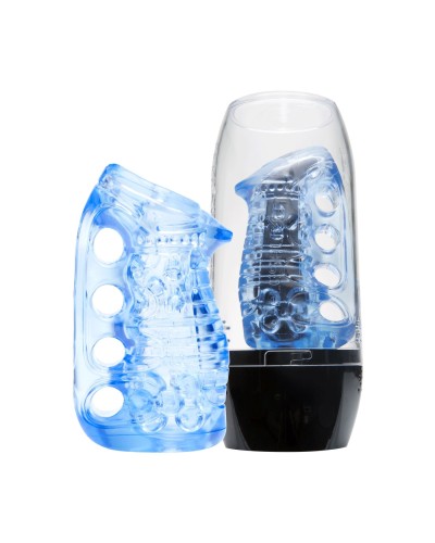 Мастурбатор Fleshlight Fleshskins Grip Blue Ice, надежная фиксация на руке, отлично для пар и минета