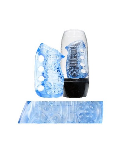 Мастурбатор Fleshlight Fleshskins Grip Blue Ice, надежная фиксация на руке, отлично для пар и минета