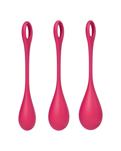 Набор йони бусин Satisfyer Yoni Power 1 Red, диаметр 2-2,5-3см, вес 22-46-74гр